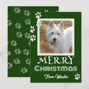 Empreintes de pattes Joyeux Cartes photos de chien