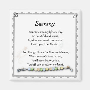 Empreintes de pattes sur mon coeur aimant de perte