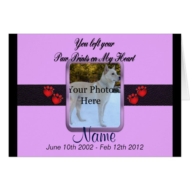 Empreintes de pattes sur My Heart - Mauve (Devant horizontal)