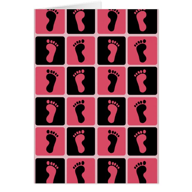 Empreintes pour bébés roses et noires (Devant)