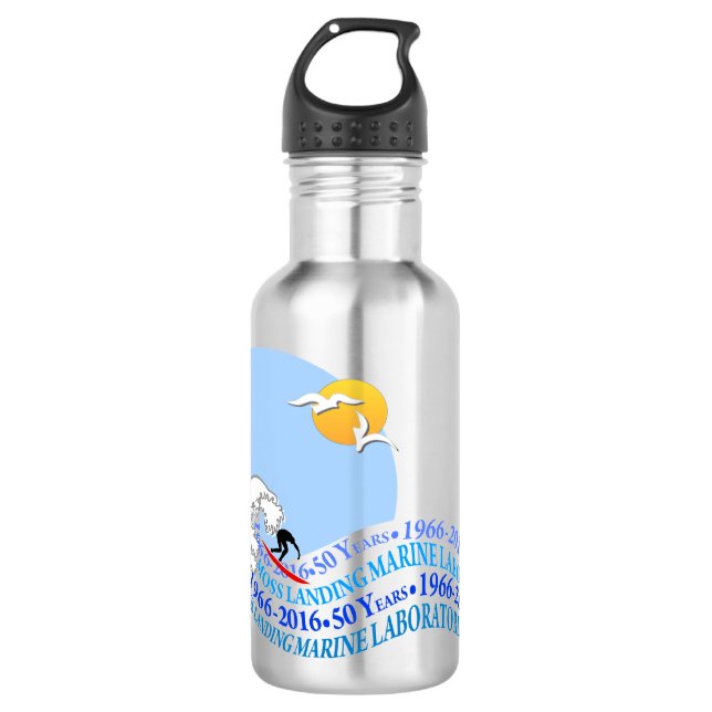En Acier Inoxydable Bouteille d'eau (18 onces) : Vague de MLML (Devant)