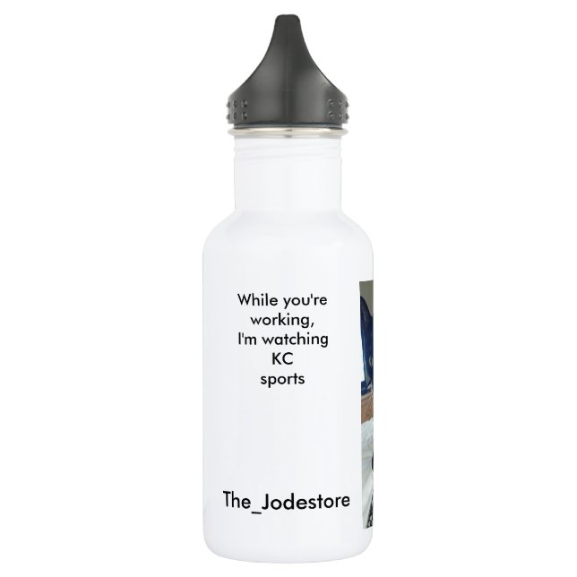 En Acier Inoxydable Bouteille d'eau amusante chat à distance KC sport  (Gauche)