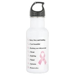 En Acier Inoxydable Bouteille d'eau de cancer du sein