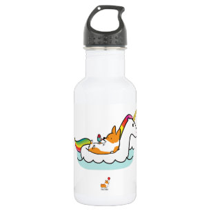 En Acier Inoxydable Bouteille d'eau de Floatie de licorne de corgi