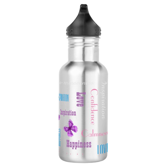En Acier Inoxydable Bouteille d'eau de motivation (Droite)