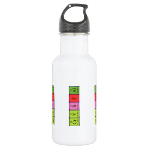 En Acier Inoxydable Bouteille d'eau de nom de table périodique cristal