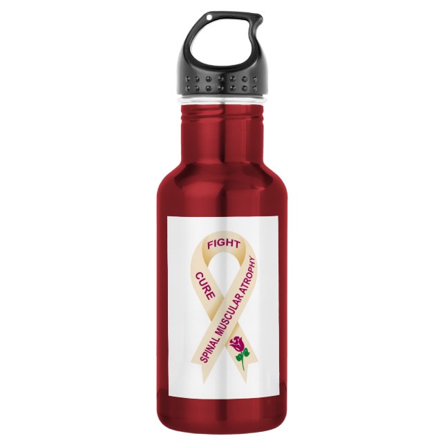 En Acier Inoxydable Bouteille d'eau de ruban de conscience de SMA (Devant)