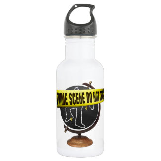 En Acier Inoxydable Bouteille d'eau d'Eco-Art de "scène du crime"