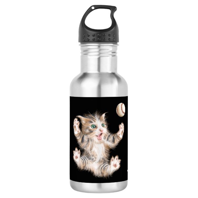 En Acier Inoxydable Bouteille d'eau faite sur commande (18 onces), (Devant)