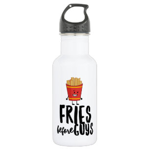 En Acier Inoxydable Bouteille d'eau Fries Before Guys (18 oz), Blanche