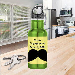 En Acier Inoxydable Bouteille d'eau Groomsman Mustache