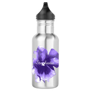 En Acier Inoxydable Bouteille d'eau pourpre personnalisée d'iris