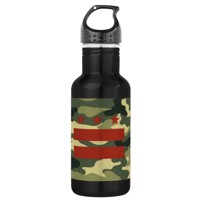 En Acier Inoxydable Bouteille d'eau réutilisable avec le drapeau de (Devant)
