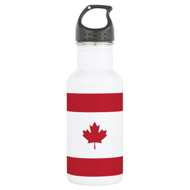 En Acier Inoxydable Bouteille d'eau rouge Feuille d'érable du Canada (Devant)