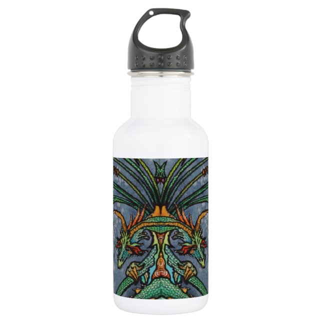 En Acier Inoxydable Double bouteille d'eau de dragon (Devant)