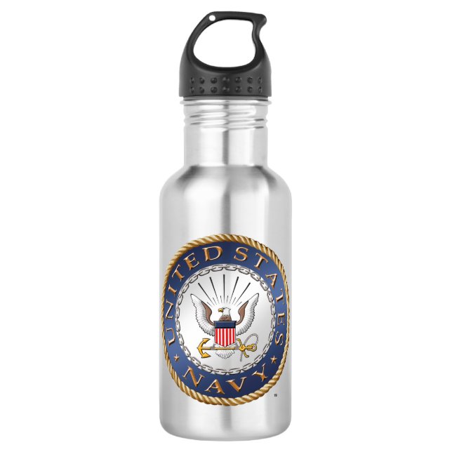 En Acier Inoxydable U.S. Bouteille d'eau de marine (Devant)