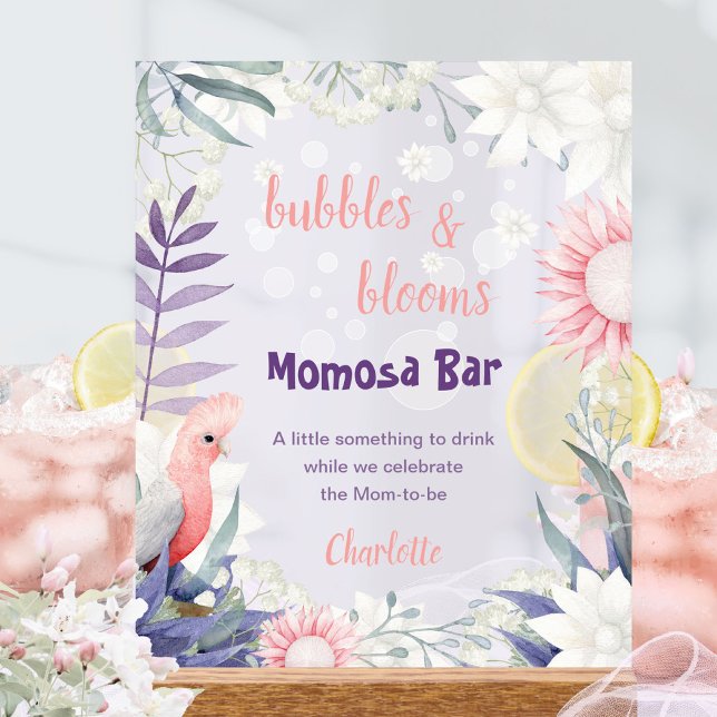 En Acrylique Baby shower de panneau Enchanted Lavender Drink (Enchanted Lavender Drink Sign Baby Shower ©Susanne Sachers - Sunny Mind 🌞)