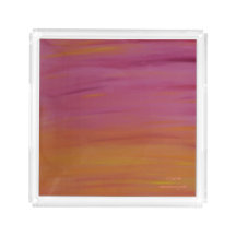 Beau plateau rose et orange de haute qualité