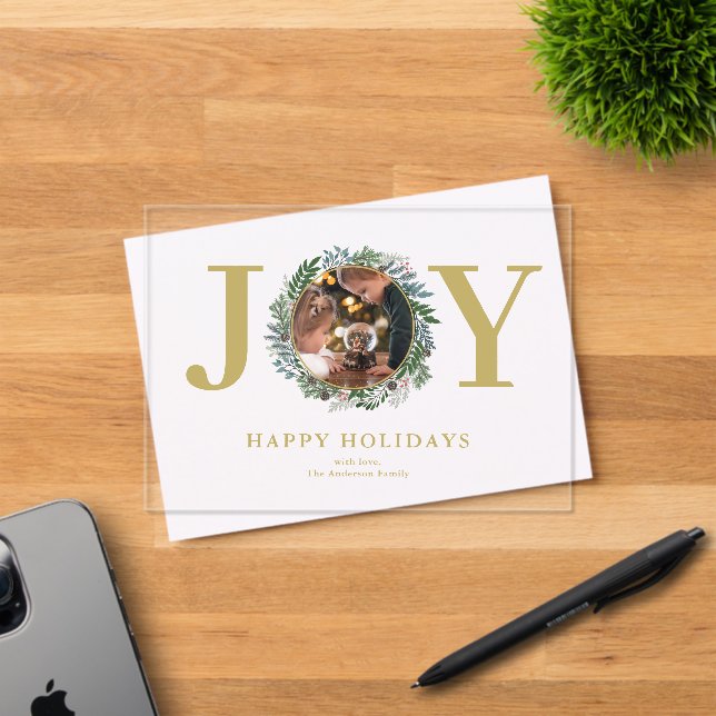 En Acrylique Invitations acryliques de la couronne de Noël (Insitu (Carte d'invitation))