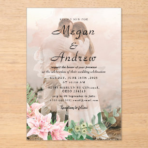 En Acrylique Invitations acryliques élégantes du Mariage photo