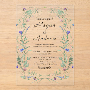 En Acrylique Invitations acryliques mariages