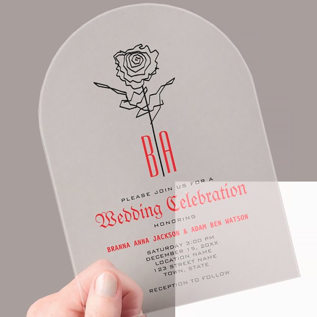 En Acrylique Invitations Acryliques Mariages gothiques (Créateur téléchargé)