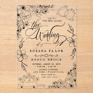 En Acrylique Invitations Acryliques Mariages modernes