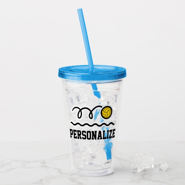 En Acrylique Joueur de polo d'eau personnalisé verre agrafeur a (Devant glace)