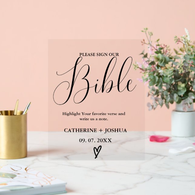 En Acrylique Mariage Panneau du panneau d'invité, signe du livr (Mariage)