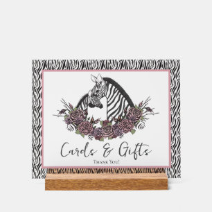 En Acrylique Panneau de Baby Shower Cartes et Cadeaux Safari Zè