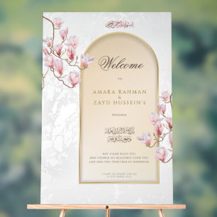 En Acrylique Panneau de bienvenue de mariage Magnolia – Arche é