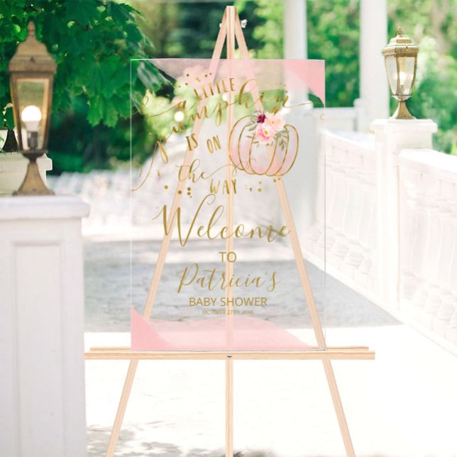 En Acrylique Panneau de bienvenue pour Baby Shower automnal sur (Créateur téléchargé)
