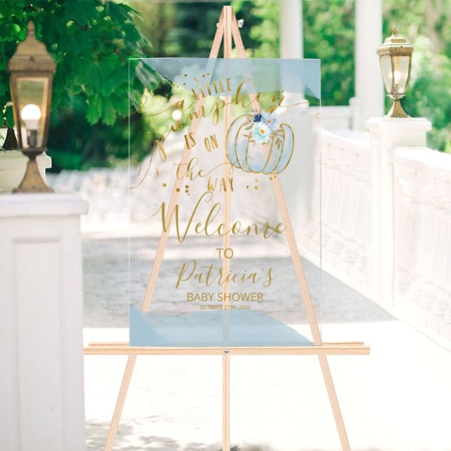 En Acrylique Panneau de bienvenue pour Baby Shower d'automne à  (Créateur téléchargé)