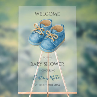 En Acrylique Panneau de bienvenue pour Baby Shower Minimaliste 