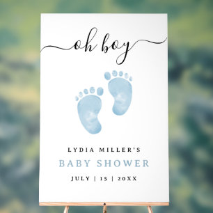 En Acrylique Panneau de bienvenue pour Baby Shower Pieds de Béb