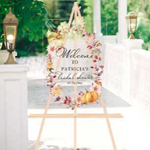 En Acrylique Panneau de bienvenue pour une douche de nuptiale à