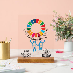 En Acrylique Panneau de bureau exécutif SDG - Motivé par l'ESG