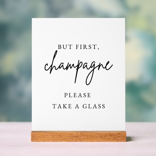 En Acrylique Panneau de mariage Champagne (Neutre)