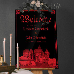 En Acrylique Panneau de mariage gothique vampire château fronti