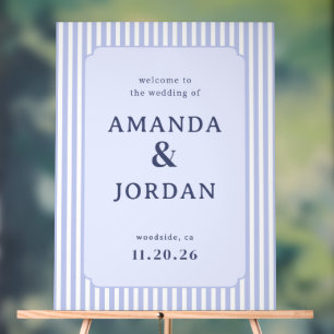 En Acrylique Panneau de Mariage Pastel Élégant