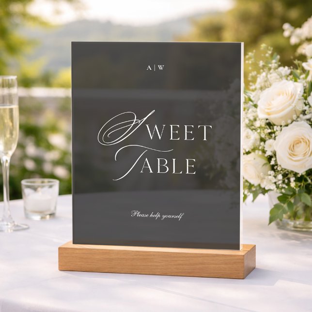 En Acrylique Panneau de mariage pour table de desserts élégante (Créateur téléchargé)