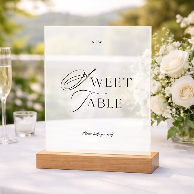 En Acrylique Panneau de mariage pour table de desserts minimali (Créateur téléchargé)