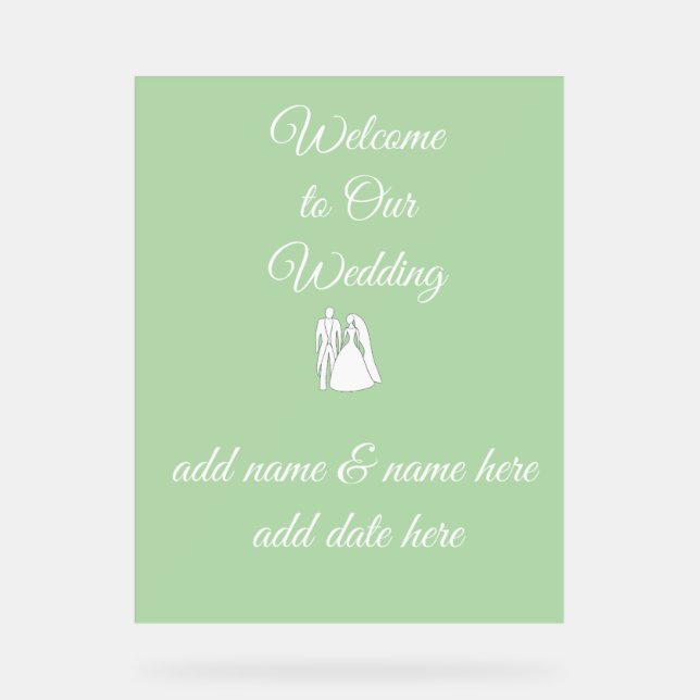 En Acrylique Panneau de mariage / réception (Recto)