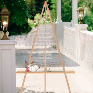 En Acrylique Panneau de Programme de Mariage d'Automne Citrouil