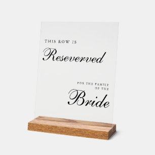 En Acrylique Panneau de réservation de mariage chic moderne