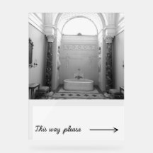 Panneau de salle de bain avec photo originale du v