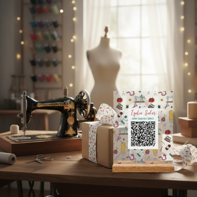 En Acrylique Panneau de signalisation d'entreprise avec code QR (Créateur téléchargé)