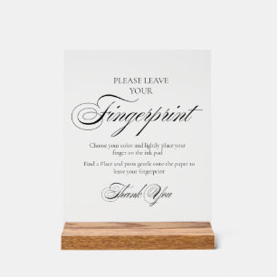 En Acrylique Panneau d'empreintes digitales de l'arbre Mariage