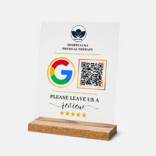 En Acrylique Panneau d'évaluation professionnelle - Code QR per