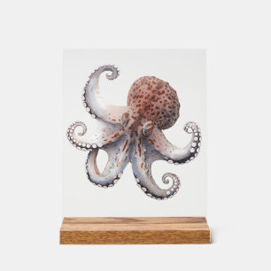 En Acrylique Panneau du bureau d'octopus commun